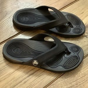 Comfortable Black CROCS Flip Flops